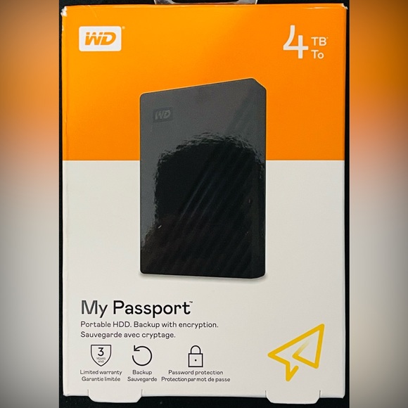 Western Digital 4TB My Passport – Portable HDD – Backup with Encryption! - Picture 1 of 4
